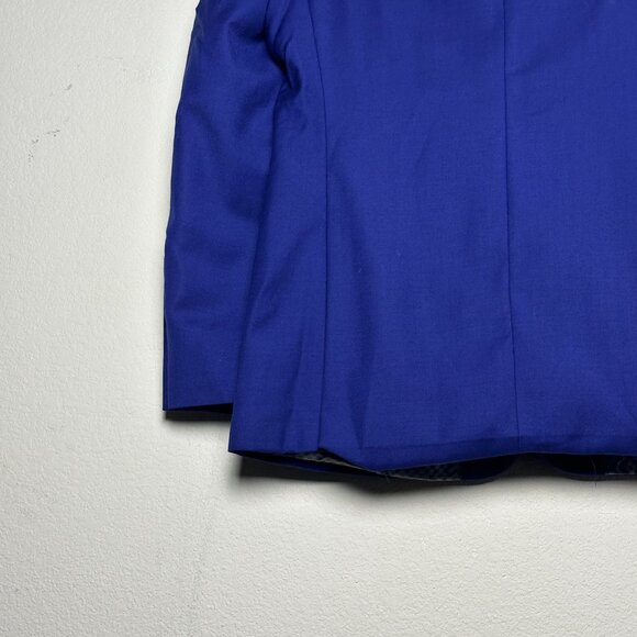 Mantoni Blazer Coat Jacket Men 38R Formal Blue Plain Disco Retro Minimal Party - Picture 13 of 14
